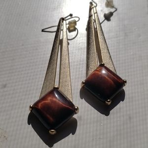 Kendra Scott Tiger's Eye Drop Earings- rare!